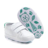 D0735 PU Leather Soft Soled Slip-On Baby Walking Shoes, Size: 11cm(Greentail)