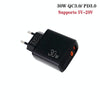 PD31 5V-20V 30W USB-C / Type-C + USB-A Multi Protocol Compatible Charger, EU Plug(Black)