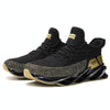 XM-28 Men Sports Casual Shoes Flying Woven Breathable Shoes, Size: 40(Black Gold)