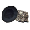 Leopard Double-sided Wearable Fisherman Hat Outdoor Sun Hat Retro Basin Hat, Size:One Size(White)
