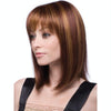 Women Medium Long Style Straight Hair Headgear(Brown)