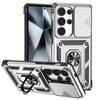 For Samsung Galaxy S25 Ultra 5G Sliding Camshield Holder Phone Case(Silver)