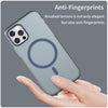 For iPhone 12 Pro MagSafe Frosted Translucent TPU + PC Full Coverage Phone Case(Dark Blue)