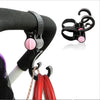 2 PCS/LOT Baby Stroller Accessories Hook Multifunction Baby Stroller Black Plastic Hook(Pink)