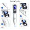 9 Gears Mole Spotting Pen LCD Home Laser Mole Spot Sweeping Beauty Instrument With Shot Light(White)