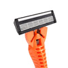Five-layer Stainless Steel Disposable Cutter Head Disposable Manual Shaver(Orange)