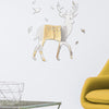 8pcs /Set Acrylic Deer Mirror Wall Stickers Home Background Decoration(Black)