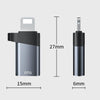 ADS-616B 8 Pin Male to USB-C/Type-C Female OTG Adapter(Gun Grey)