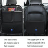 Car Seat Back Children Anti-kick Pad Back Rear Anti-dirty Universal Leather Protection Pad Storage Bag All Inclusive Version (Beige)