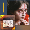 10pcs Halloween Scar Waterproof Tattoo Sticker Simulated Face Horror Stickers, Pattern: RM-040