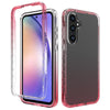 For Samsung Galaxy A55 5G Shockproof Clear Gradient PC + TPU Phone Case(Red)