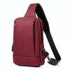 OUMANTU 903 Oxford Cloth Chest Bag Business Casual One-shoulder Crossbody Bag(Red)
