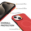 For iPhone 14 Plus Shockproof MagSafe Armor PC Hybrid TPU Phone Case(Red+Black)