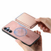 For Samsung Galaxy A16 Retro Magsafe Card Bag PU Back Cover Phone Case(Pink)