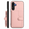 For Samsung Galaxy M16 5G / F16 5G Button Card Bag RFID Anti-theft Phone Case(Pink)