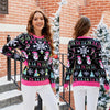 Casual Christmas Snowman Pullover Sweater Women Cartoon Knitwear, Size: XL(Chariot)