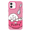 For iPhone 11 Skin Feeling Jelly TPU Hybrid PC Phone Case(A Bowl of Puppy Pink)