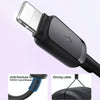 JOYROOM S-AL012A14 Multi-Color Series 2.4A USB to 8 Pin Fast Charging Data Cable, Length:1.2m(Black)
