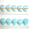 Little Cute PVC Flocking Animal Penguin Dolls Birthday Gift Kids Toy, Size: 4*4*5.5cm(Blue)