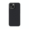 For iPhone 14 ABEEL C Carbon Fiber Series 6D Micro Relief MagSafe Phone Case(Black)
