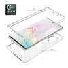 For Samsung Galaxy Note10+ PC+TPU Transparent Painted Phone Case(White Flower)