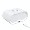 15W LED Mirror Wireless Charger Desktop Multifunctional Mini Clock(White)