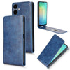 For Samsung Galaxy A06 Magnetic Vertical Flip Leather Phone Case(Blue)
