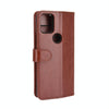 For Alcatel 3X 2020 R64 Texture Single Horizontal Flip Protective Case with Holder & Card Slots & Wallet& Photo Frame(Brown)