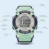 SYNOKE 9810 Multifunctional Luminous Waterproof Student Sports Watch(Lake Green)