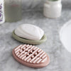 TM17005 2 In 1 Bathroom Drain Brush Soap Box(Pink)