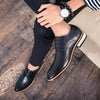 JL-1022 Men British Pointed Leather Shoes Business Casual Shoes, Size: 39(Black)