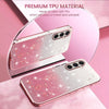 For Samsung Galaxy S24 FE 5G Gradient Glitter Flower All-inclusive Phone Case(Pink)