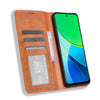 For vivo Y19s 4G Magnetic Buckle Retro Texture Leather Phone Case(Brown)