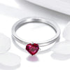 S925 Sterling Silver Ring Heartbeat Fashion Ring, Size:6