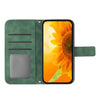 For Asus ROG Phone 6 Skin Feel Sun Flower Pattern Flip Leather Phone Case with Lanyard(Green)