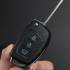 Hyundai 3 Button Folding Key Shell Silver | Key Fob Case