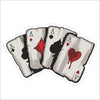 10pcs Colourful Spray-painted Reflective Playing Card Sticker