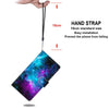 For Alcatel 1L (2021) Coloured Drawing Cross Texture Horizontal Flip PU Leather Case with Holder & Card Slots & Wallet & Lanyard(Purple Green Starry Sky)