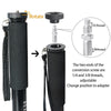 BEXIN P308B Portable Travel Outdoor DSLR Camera Aluminum Alloy Monopod Holder (Black)