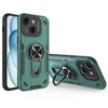 For iPhone 15 Metal Rotating Bracket TPU + PC Magnetic Phone Case(Green)