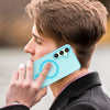 For Samsung Galaxy S24 FE 5G MagSafe Frosted Translucent TPU + PC Full Coverage Phone Case(Blue)