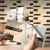 12 PCS 10 x 20cm Brick Pattern Crystal Film Glossy Tile Sticker Floor Sticker(Kit027)