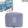 2 PCS Waterproof Make Up Bag Travel Organizer for Toiletries Kit(gray)