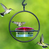 Red Metal Hanging Bird Feeder for Garden, Outdoor, Patio