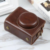 For Sony ZV-1F Vlog Camera Full Body Magnetic Leather Camera Case Bag with Strap (Coffee)