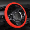 Silicone Non-slip Wear-resistant Steering Wheel Cover, Size: 37-42cm(Red)