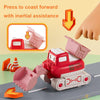 3 PCS 7799 Pressing Inertia Forward Cartoon Children Toy Car(Green)