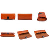 K064 Multifunctional Vegetable Tanned Leather Glasses Storage Box(Red Brown)