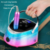 Ice Flower Gradient Rechargeable Low Noise Nail Polishing Machine, Specification: US Plug (Yellow Green)