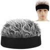 Wig Landlord Hat Retro Street Sailor Hat Skullcap without Eaves, Size: M (56-58cm)(Black + Gray)